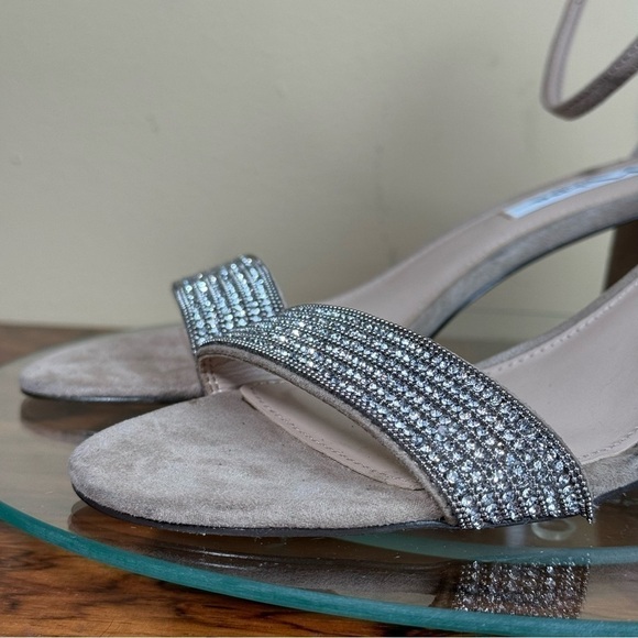 NEW Nina Eloise Ankle Strap Sandal - Alamo Tan Suede / Crystals - size 8.5 - Picture 8 of 14